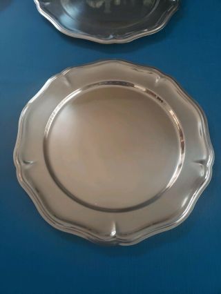 Vintage Solid Brass Handcrafted Charger Plates Shiny Set 11.  5 " Dia Set Of 6