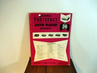 Sams Photofact Auto Radio Series Ar - 36 May 1966