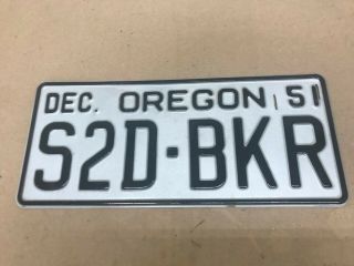 1951 52 53 54 Oregon License Plate Studebaker