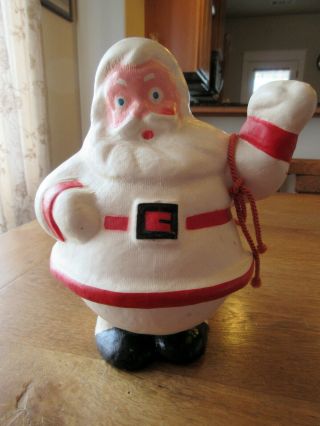 Vintage Paper Mache Santa Clause Christmas Candy Container