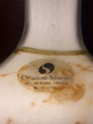 CREAZIONI SILVESTRI MURANO ART CRYSTAL VASE vintage made in Italy 2