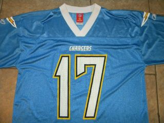 Vintage - PHILIP RIVERS 17 LOS ANGELES CHARGERS Jersey Size L - 1 2