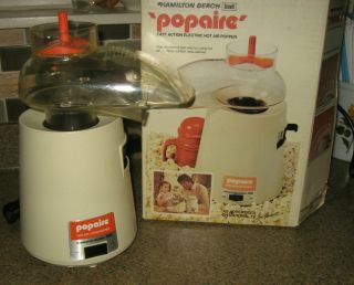 Vintage Hamilton Beach Scovill Popaire Hot Air Gourmet Popcorn Popper Joe Namath
