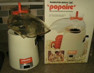 Vintage Hamilton Beach Scovill Popaire Hot Air Gourmet Popcorn Popper Joe Namath 3