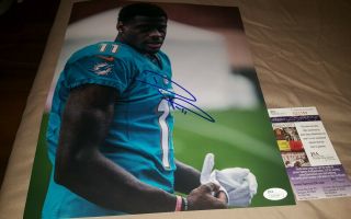Devante Parker Miami Dolphins Signed 11x14 In Person.  Jsa Certified