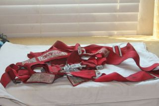 Vintage Simpson 5 Point Racing Harness Red 3 " Sfi Spec 16.  1 May 96