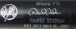 Derek Jeter Ny Yankees Stadium May 19,  2002 Engraved Bat Day Louisville Slugger