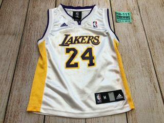 Adidas La Los Angeles Lakers Basketball Jersey Kobe Bryant Medium 5 - 6 Boy Kid❄h8