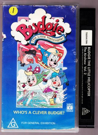 Abc Video Budgie The Little Helicopter Vhs Video Tape Vintage