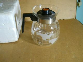 Vintage 1970s Nestle - Nescafe World Globe Map Coffee Pot Carafe