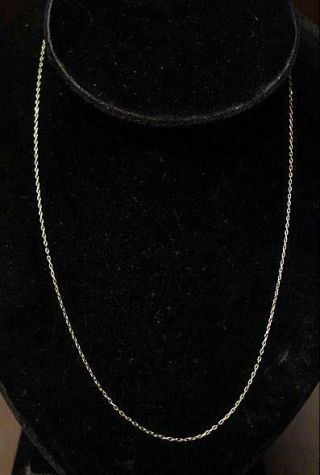 Vintage 14k Yellow Gold Cable Chain Necklace 18 " Long.  73 Gram