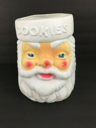 Vintage 1973 Empire Plastic Blow Mold Santa Claus Christmas Cookie Jar No Lid