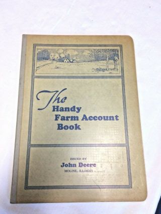 1940 John Deere Handy Farm Account Book Ledger Vintage Advertising Moline Il Nos