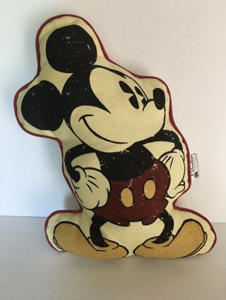 Disney Throw Pillow Vintage Mickey Shaped Pillow - Disney Park Authentic