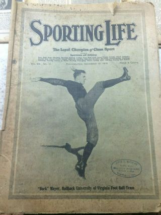 4 Vintage 1911,  12 & 15 Sporting Life Magazines Buck Mayer,  William Russell etc. 2