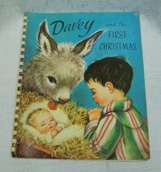Vtg Davey And The First Christmas Beth Vardon / Charlot Byj Pop Up Book