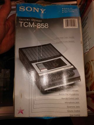 Pre - Owned Vintage Sony Cassette Tape Recorder Tcm - 858