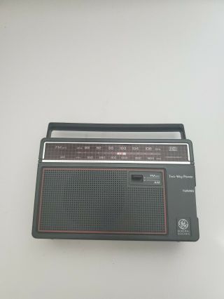 Vintage Ge Fm/am Portable Radio Model 7 - 26600 2 - Way Power Fully Functional