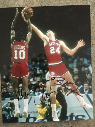 Maurice Mo Cheeks Bobby Jones Philadelphia 76ers Sixers Dual Autographed 8x10