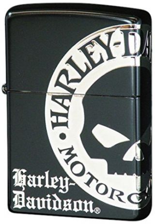 Zippo Harley Davidson Hdp - 32 Limited Edition Black Skull Oil Lighter