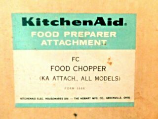 Vintage Kitchenaid Food Grinder Attachment (food Chopper 3986)