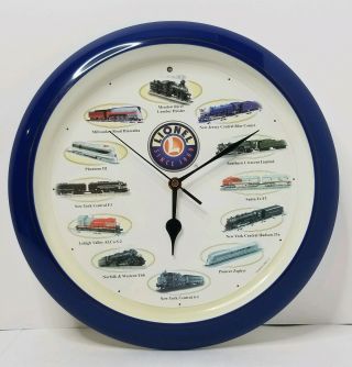 Vintage Lionel Trains Wall Clock 12 Train Whistle Sounds 13 "