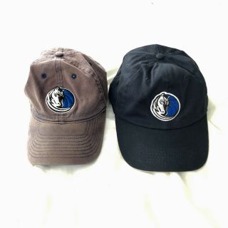 Nba Dallas Mavericks Adjustable Hat Logo Caps “lot Of 2” Mavs Sprite