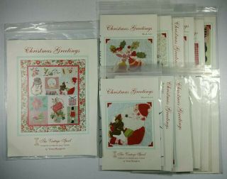 The Vintage Spool Quilt Pattern Christmas Greetings 12 Pc 47 X 54 Patterns Only