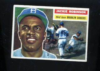 1956 Topps Baseball Card 30 Jackie Robinson Brooklyn Dodgers