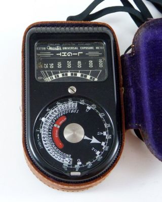 Vintage Weston Master Universal Exposure Light Meter Model 715 Case