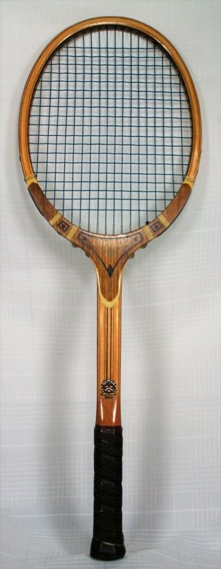 Vintage Tad Davis Imperial Wooden Tennis Racket Raquet 4l Made Usa Racquet