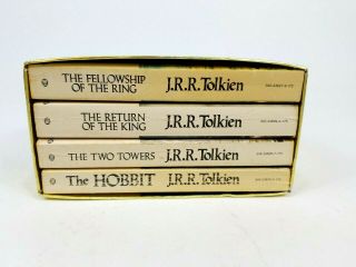 Vintage 1973 Tolkien The Hobbit & Lord Of The Rings Trilogy Books Gold Box Set