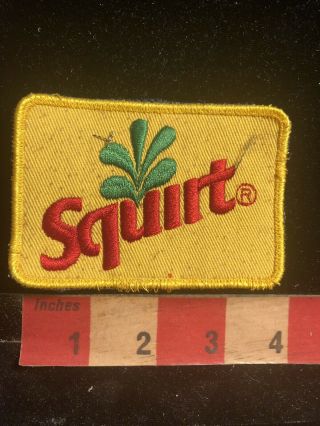 Vintage & As - Is W/ Denim On Back Squirt Soda Pop Advertising Patch 95oo