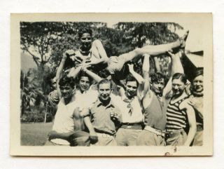 4 Vintage Photo Affectionate Swimsuit Boys Men On The Beach Snapshot Gay
