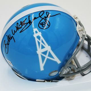 Billy " White Shoes " Johnson Autographed Houston Oilers Mini Helmet (tristar)