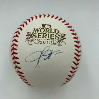 Joe Pettini Signed Official 2011 World Series Baseball St.  Louis Cardinals