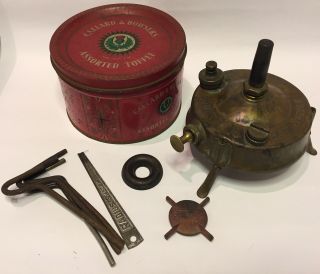 Primus Camping Stove No.  96 Sweden Vintage In Callard Bowser Toffee Tin