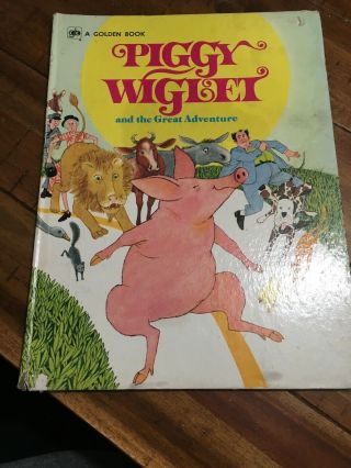 Piggy Wiglet And The Great Adventure By David Harrison Vintage Big Golden Book