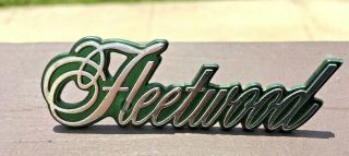Vtg.  1980 Gm Cadillac Fleetwood Emblem Script W Back Pins 20082675