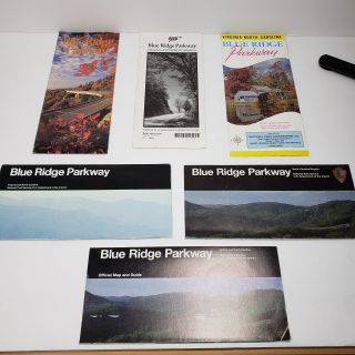 Blue Ridge Parkway North Carolina Virginia Vintage Pamphlet Maps - Set Of 6