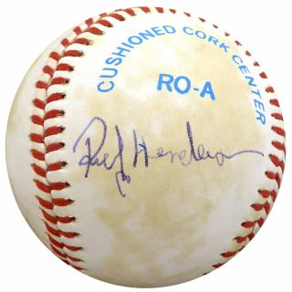 Rickey Henderson Autographed Signed Al Baseball Yankees,  A 