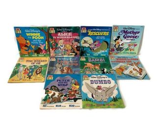 Vintage Disney Read And Listen 12 Cassettes And 10 Books Take Along