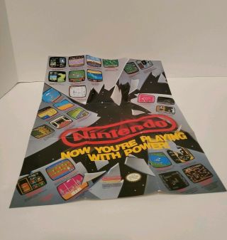 1989 Nintendo Nes Promotional Wall Poster Now You 