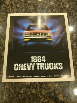 1984 Chevrolet Truck Full Line Sales Brochure 84 Chevy El Camino Blazer