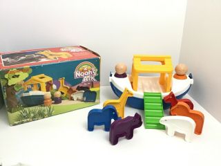 Tupperware Tuppertoys Noahs Ark Toy Set Complete W/box Vintage 1986