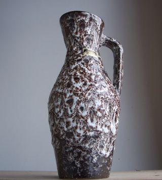 Vintage 1960s - 1970s Scheurich Keramik German Pottery Fat Lava Jug Vase 274