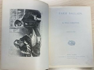 Vintage Farm Ballads By Will Carleton 1882 Book 3