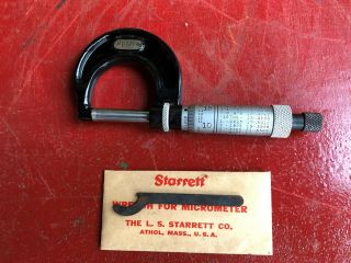 Vintage L.  S.  Starrett Micrometer.  No,  436 - 1 In.