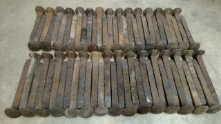 60 Vintage Railroad Spikes,  6 1/2 " Most Hc,  Little Rust (great Value).