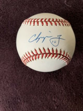 Atlanta Braves Chipper Jones Autographed Baseball - Mlb Hall Of Famer Hof